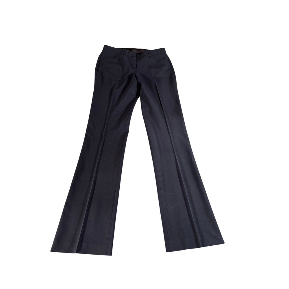 Theory Womens Navy Blue Bootcut Dress Pants Wool Size 4 Tailored Trousers